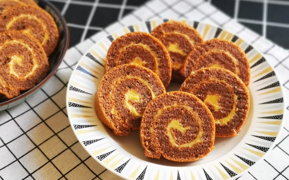 立春宅家做 | 法式奶油霜可可蛋糕卷