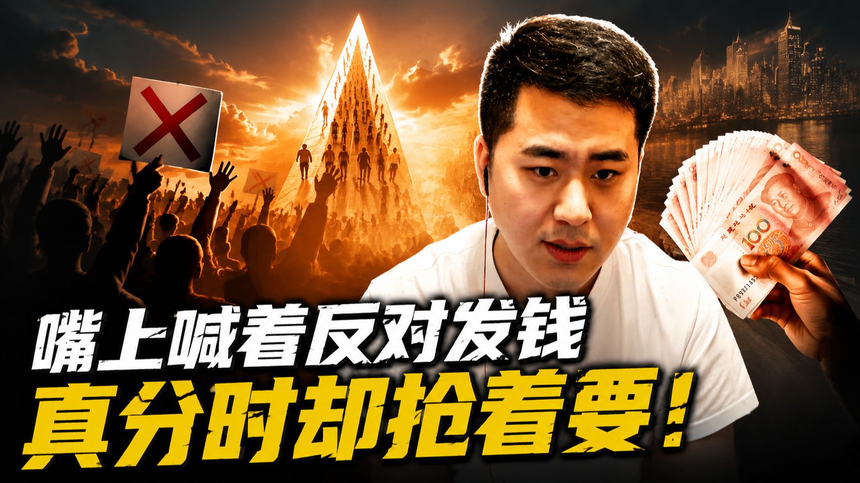嘴上喊着反对发钱，真发时却抢着要！三礼暴怒爆粗口！