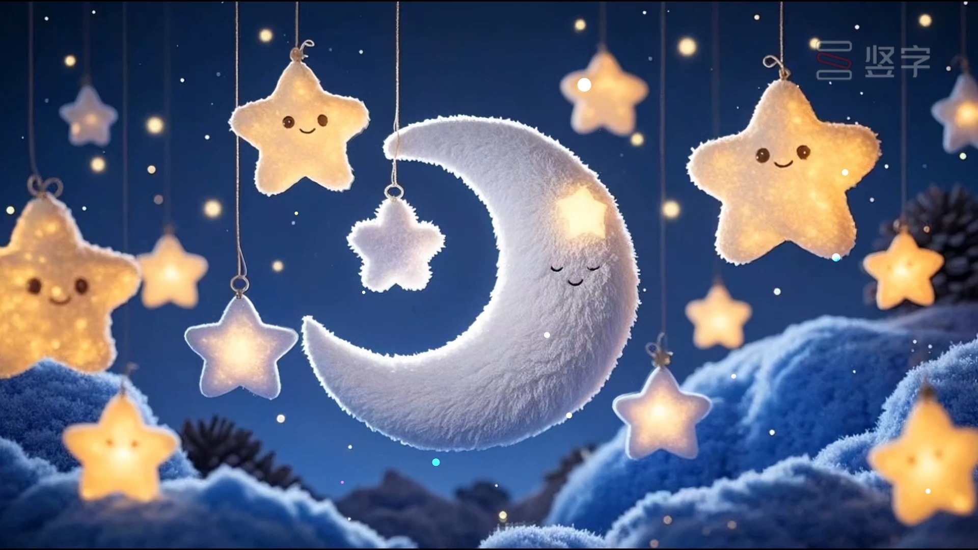 卡通少儿星星月亮背景视频素材