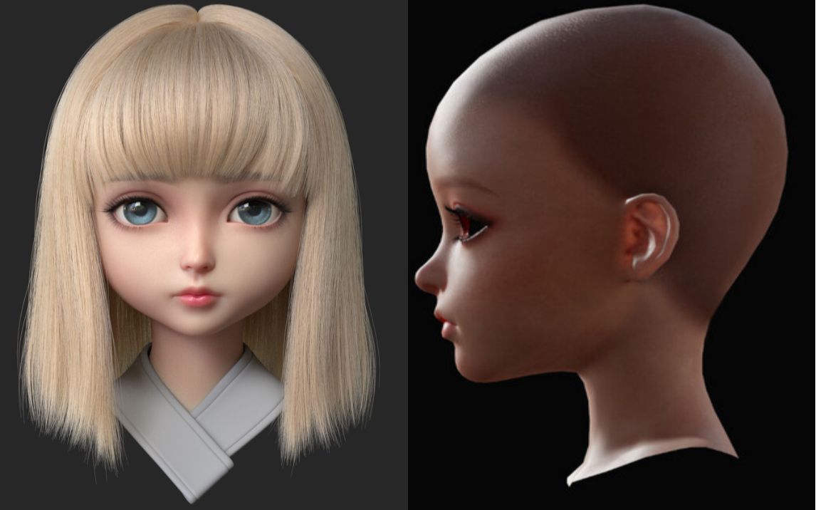 maya建模---卡通角色头像模型制作超细节布线零基础入门教程