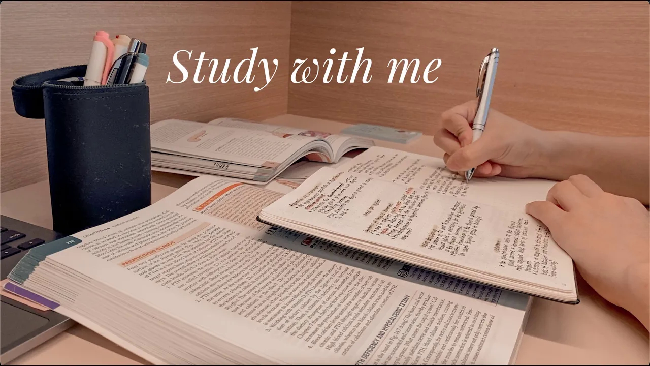 【搬运】Study With Me|在图书馆学习1H|实时学习|背景噪音|原声|No Music|TheNursingWitch哔哩哔哩bilibili