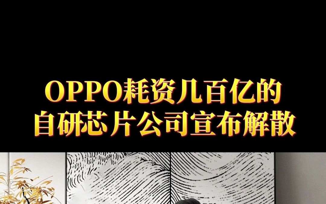 OPPO耗资几百亿的自研芯片公司宣布解散哔哩哔哩bilibili