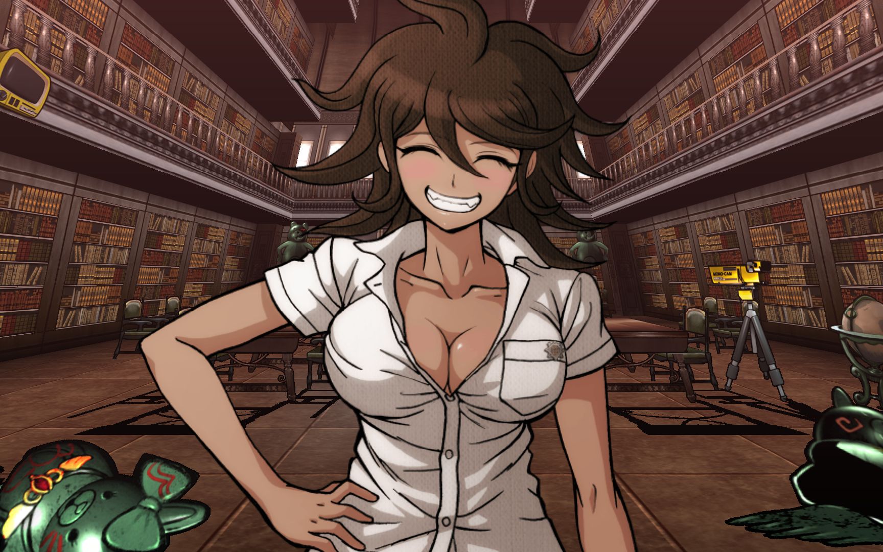 弹丸论破2爱岛模式终里赤音好感度对话收录外出券攻略图书馆篇