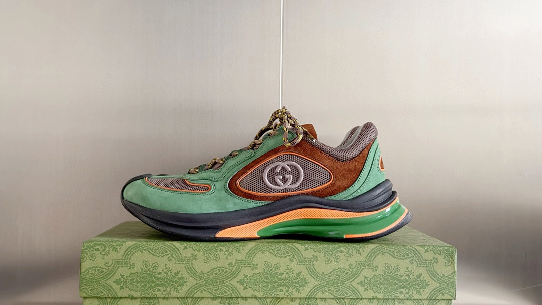 男款高仿gucci古驰 最新爆款 g家 run系列 情侣款 休闲 运动鞋 老爹鞋