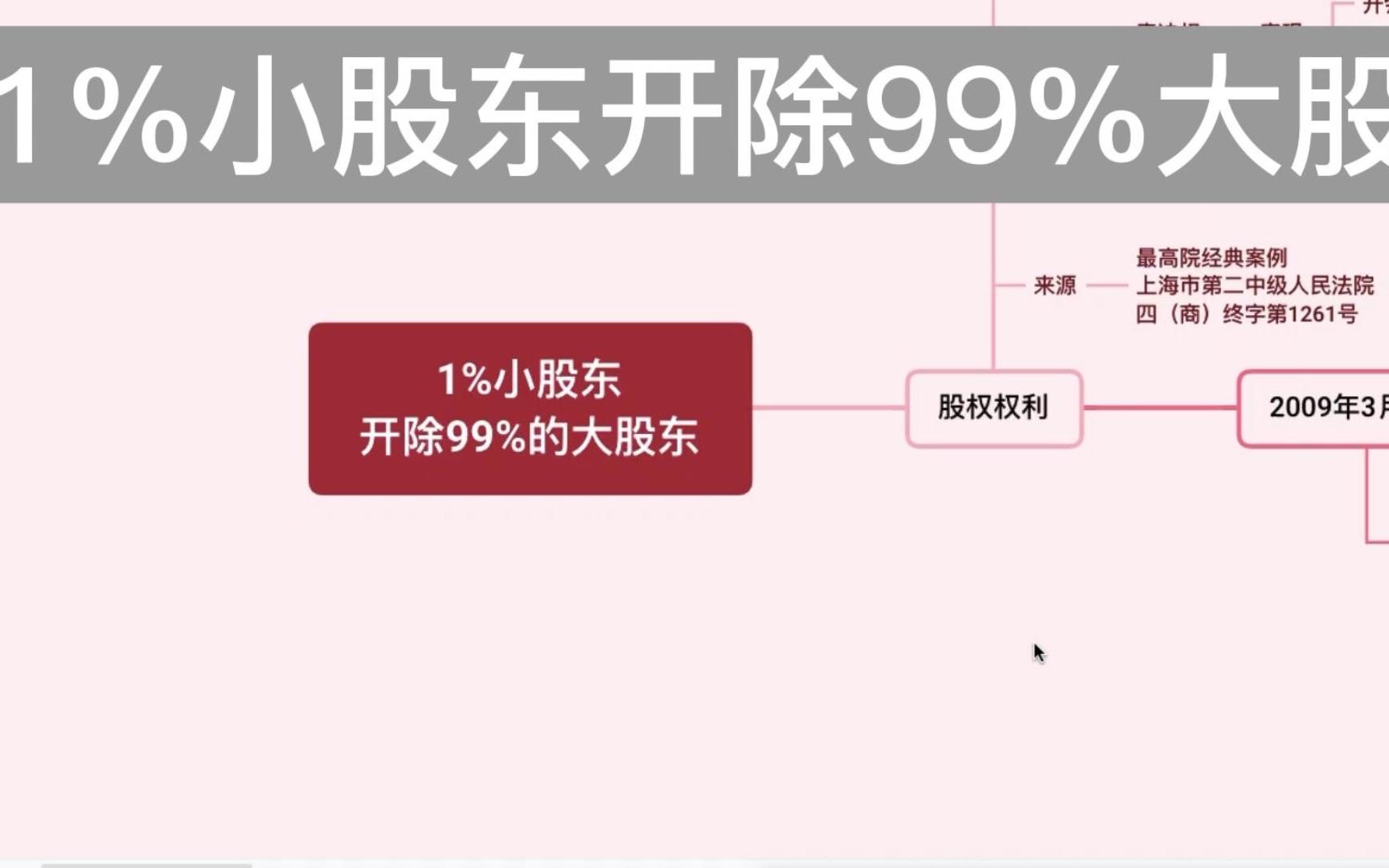 1%小股东开除99%大股东哔哩哔哩bilibili