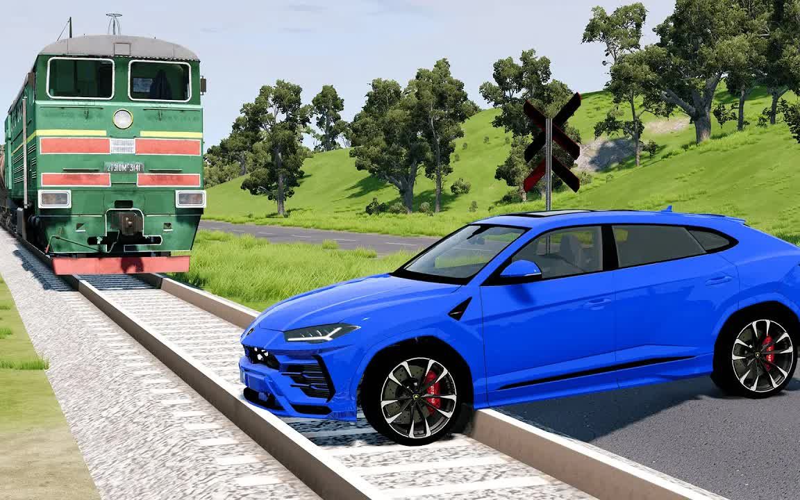 beamngdrive游戏之汽车与铁路