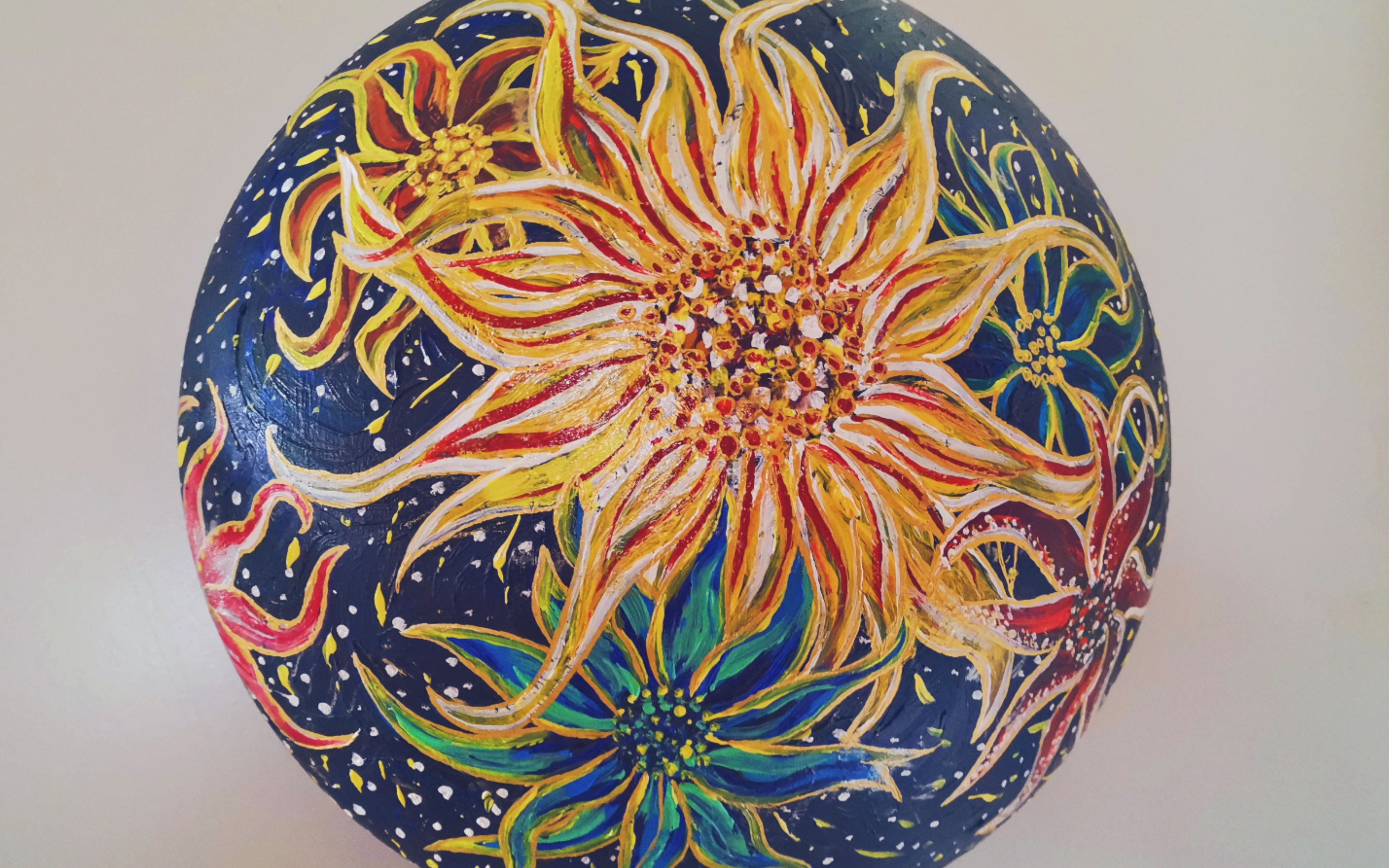 【丙烯】绘画萌新旧灯罩改造装饰画