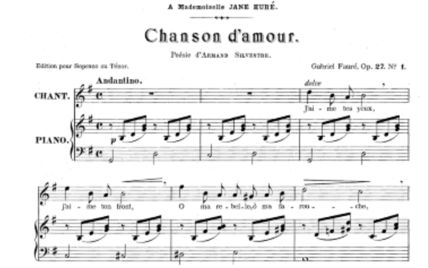 【歌曲】爱之歌 Chanson d'Amour (Faur㩩哔哩哔哩bilibili