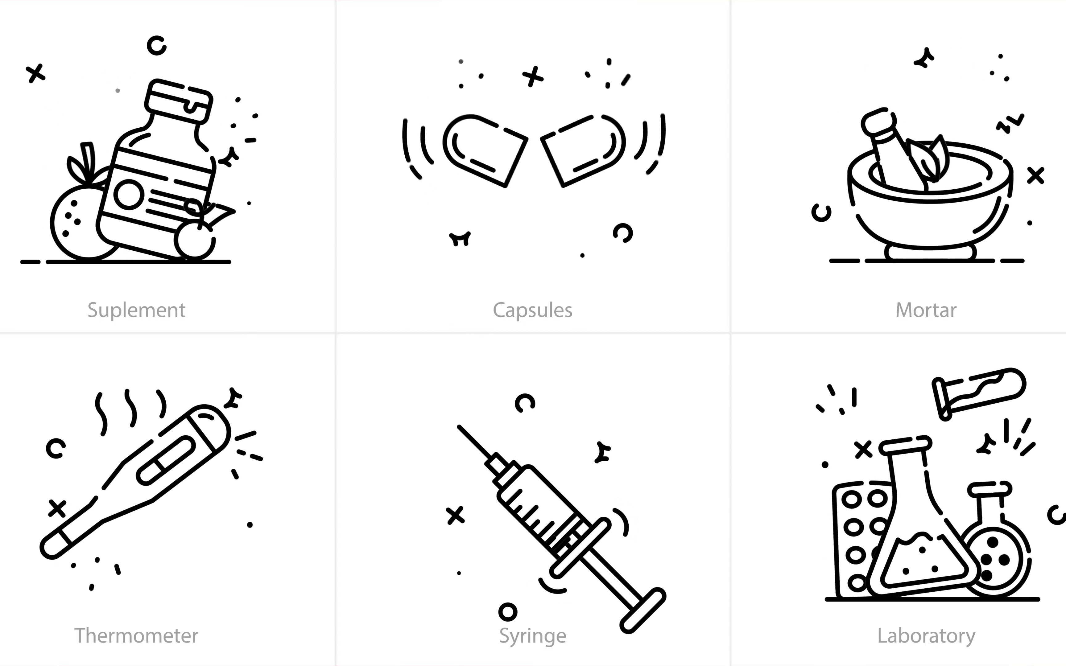 ae模板 | 创意动画图标介绍医学药房片头