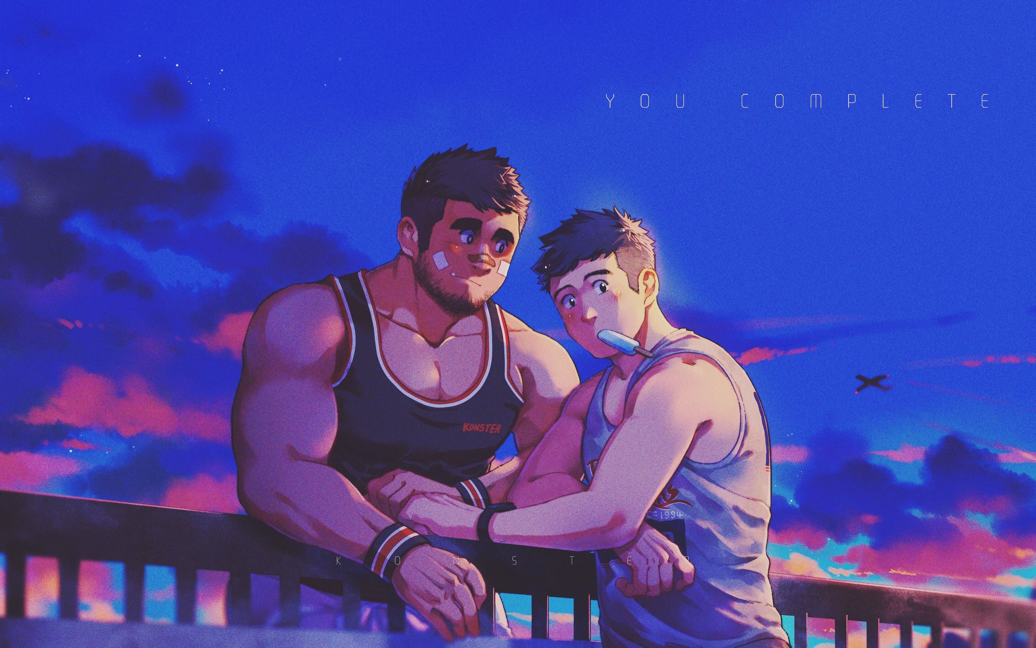 阿怪君画一对平凡的基友情侣