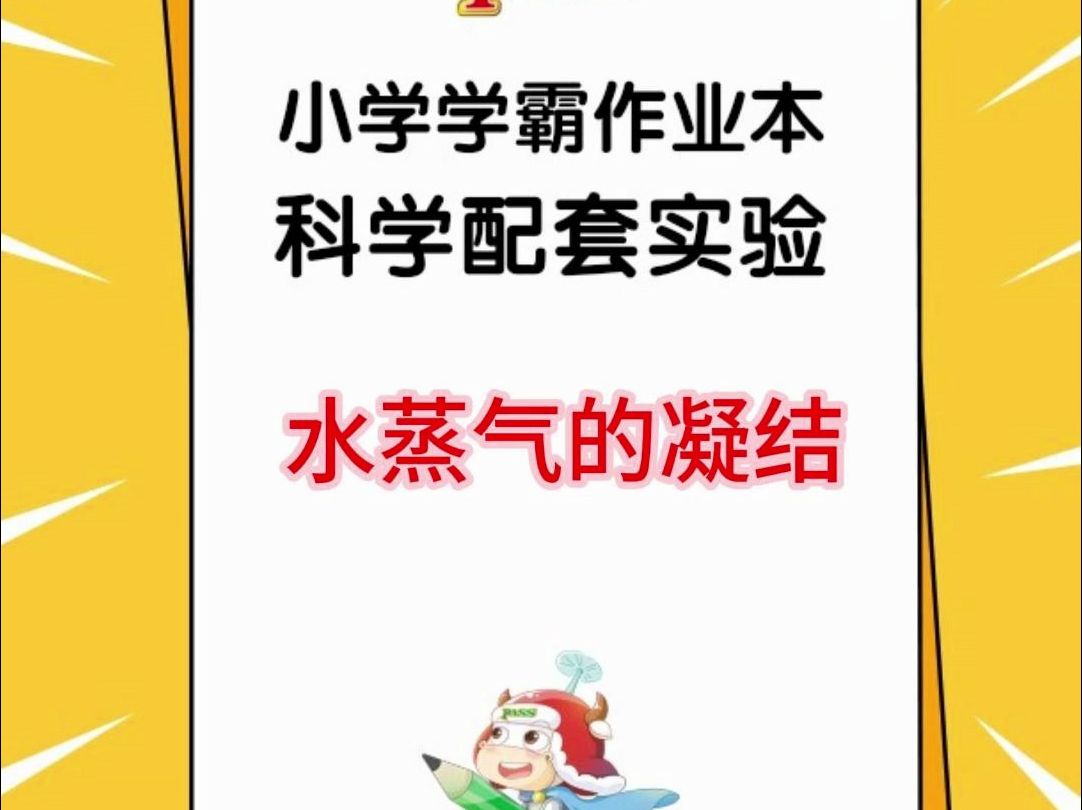 教科版科学 5下 第4单元 第2节 实验2:水蒸气的凝结哔哩哔哩bilibili