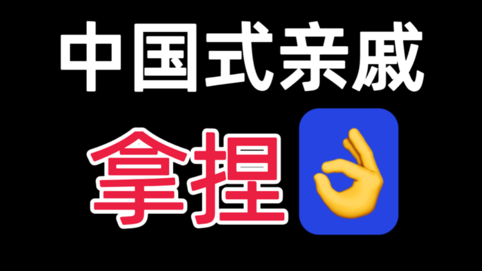 三步教你轻松应对《烦人的亲戚》一次学会,终身受用!揭露亲戚关系本质,拿捏亲戚关系哔哩哔哩bilibili