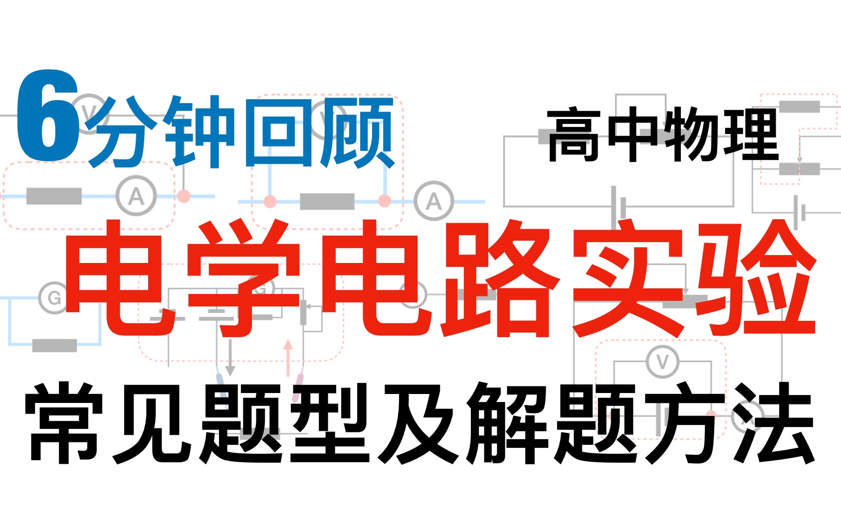 [图]【高考冲刺】电学电路实验常见题型和解题方法6分钟极速复习高中物理