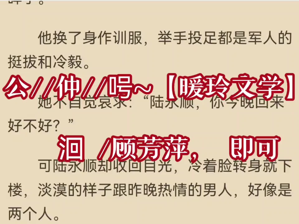 小说推荐书名《顾芳萍陆永顺》又名《顾芳萍陆永顺》哔哩哔哩bilibili