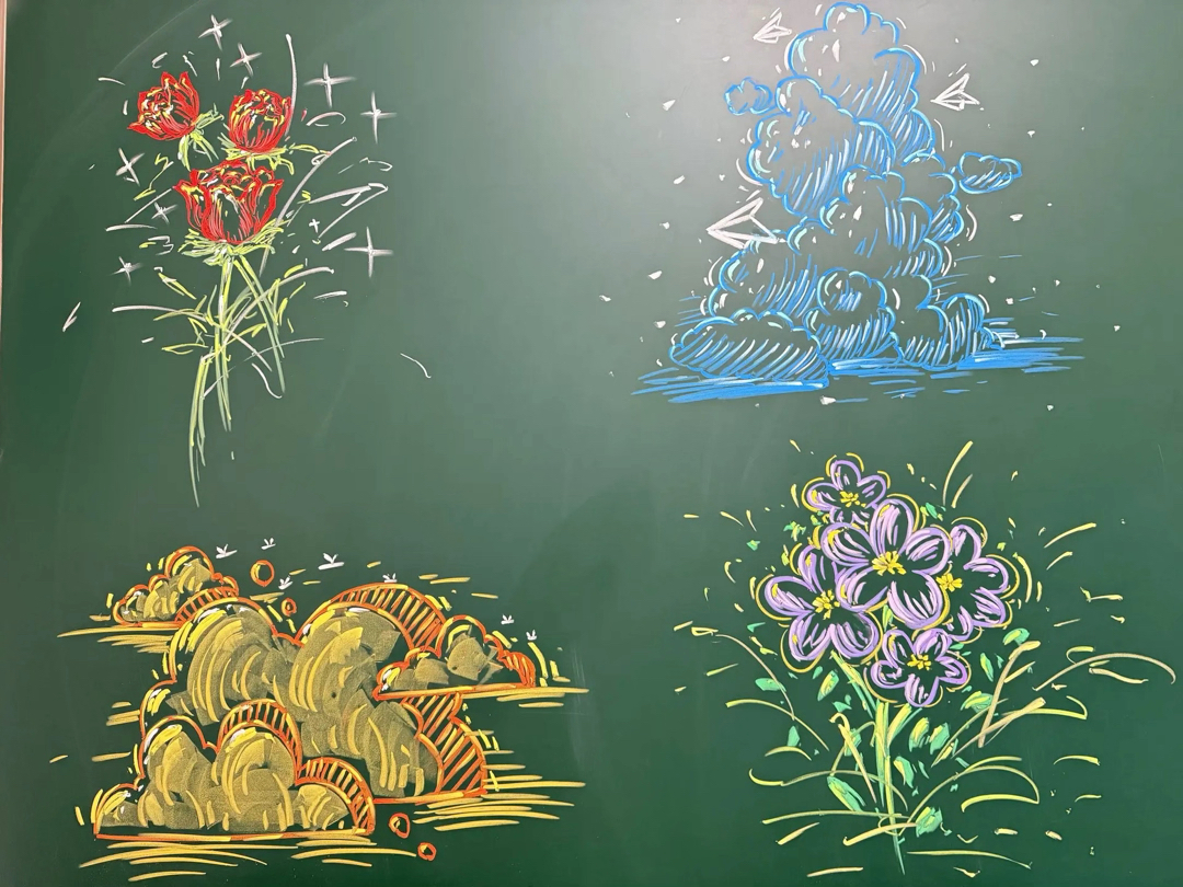 粉笔画(黑板报素材)