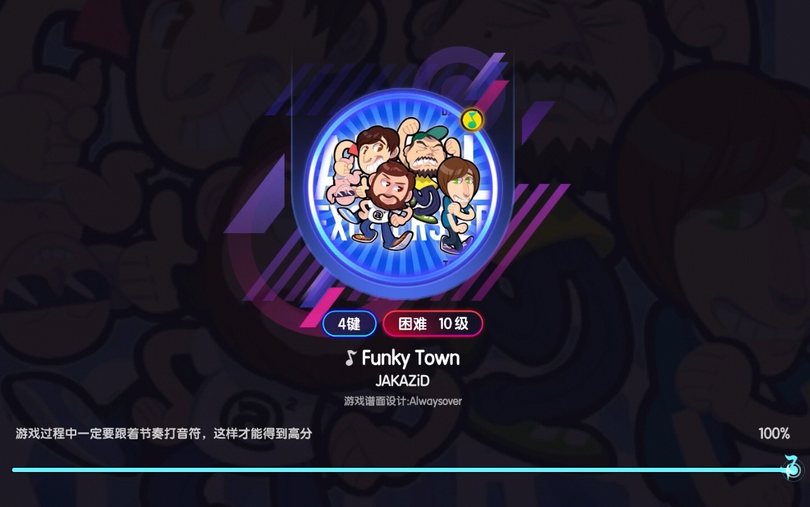 【节奏大师】卡手曲funky town,手指已打结