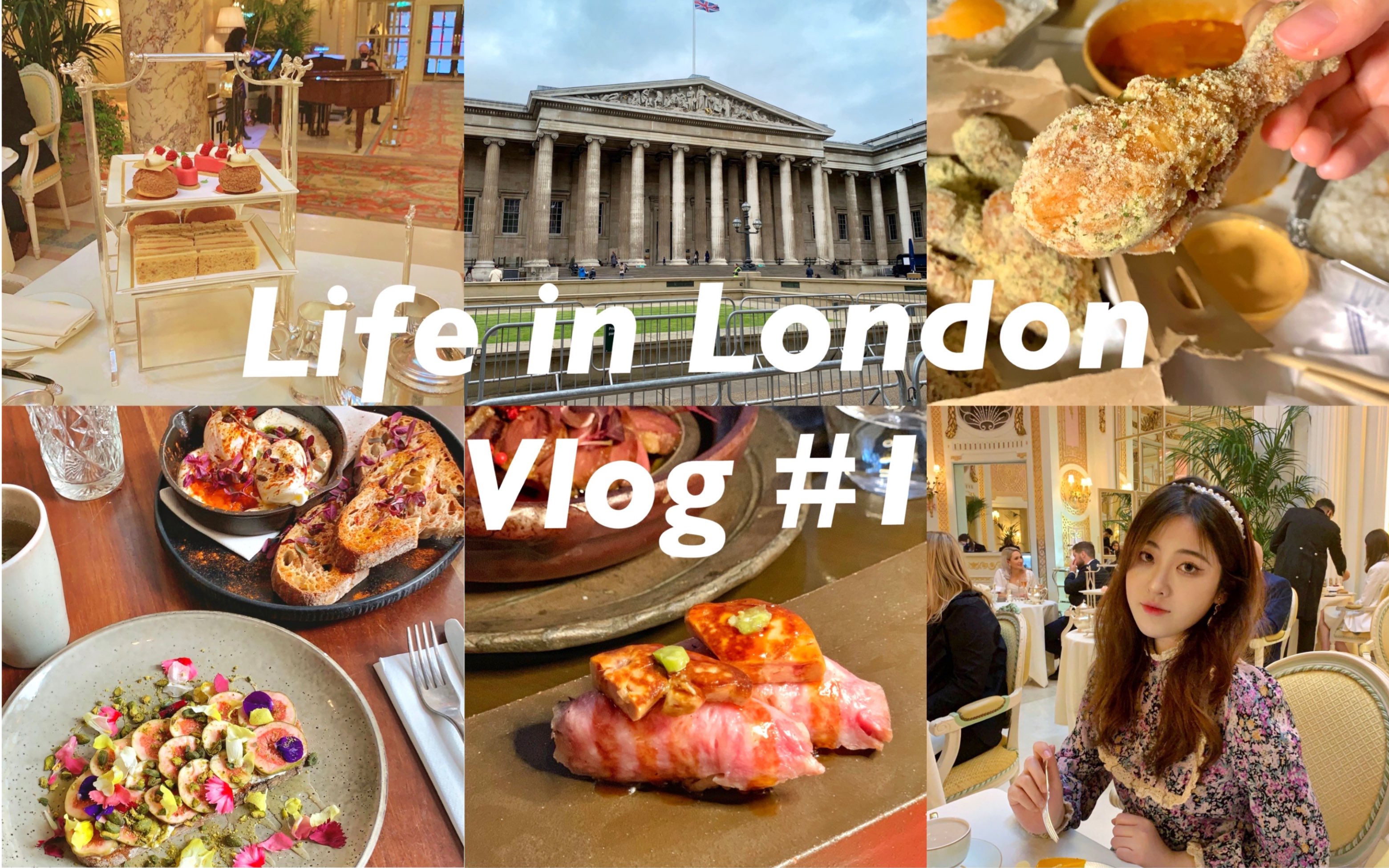 英国伦敦Vlog#1|利兹酒店下午茶,伦敦Liberty商场,Abuelo brunch,大英博物馆,V&A博物馆,米其林一星日料,Cheemc炸鸡哔哩哔哩bilibili