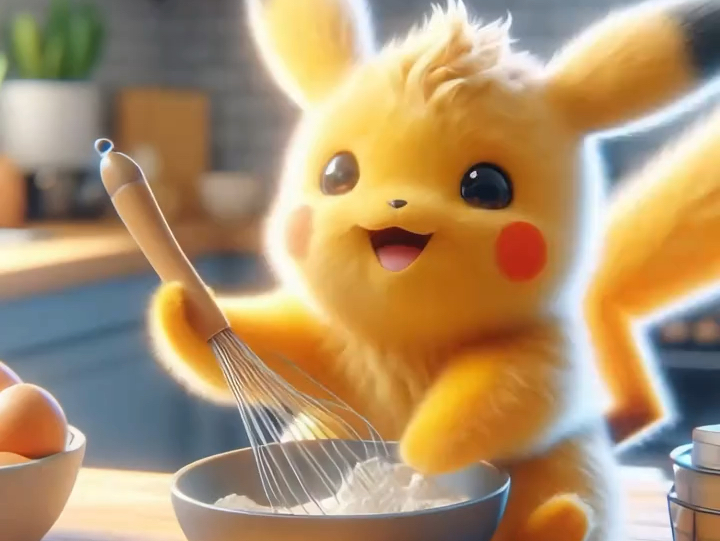 皮卡丘和杰尼龟过中秋