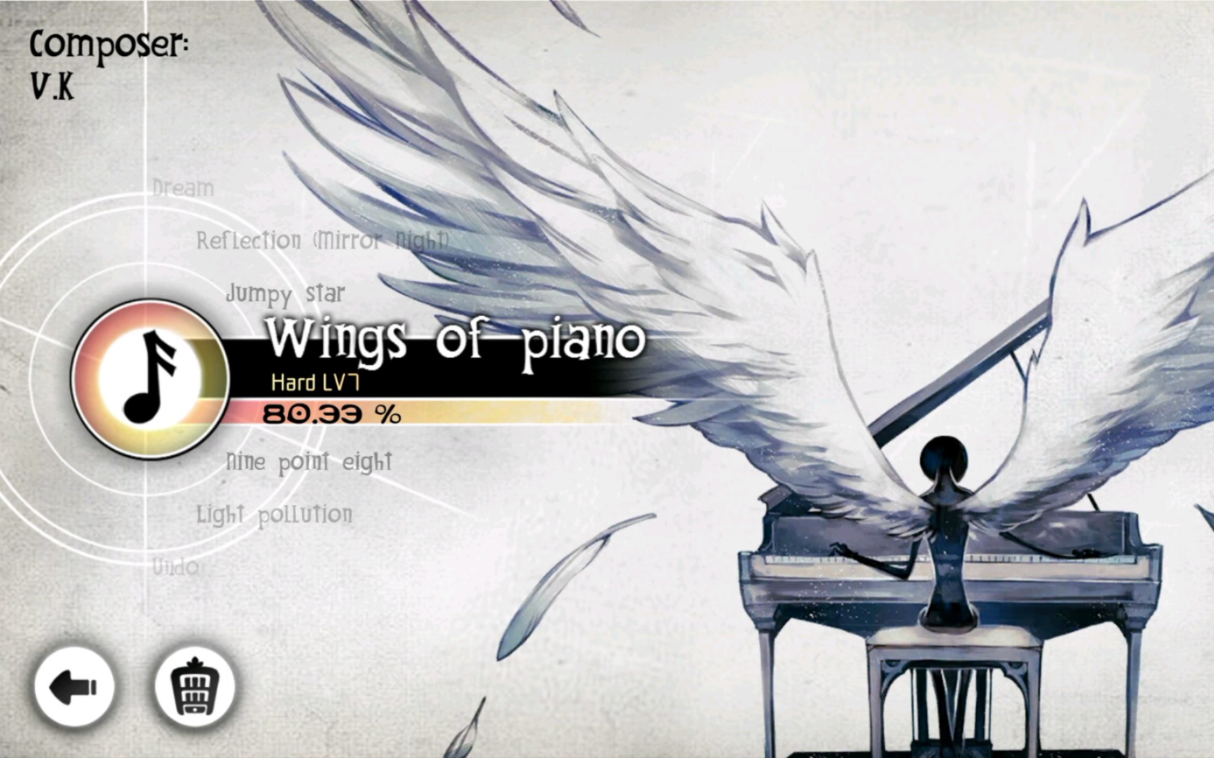 [deemo古树旋律]wings of pianohard lv7 87%