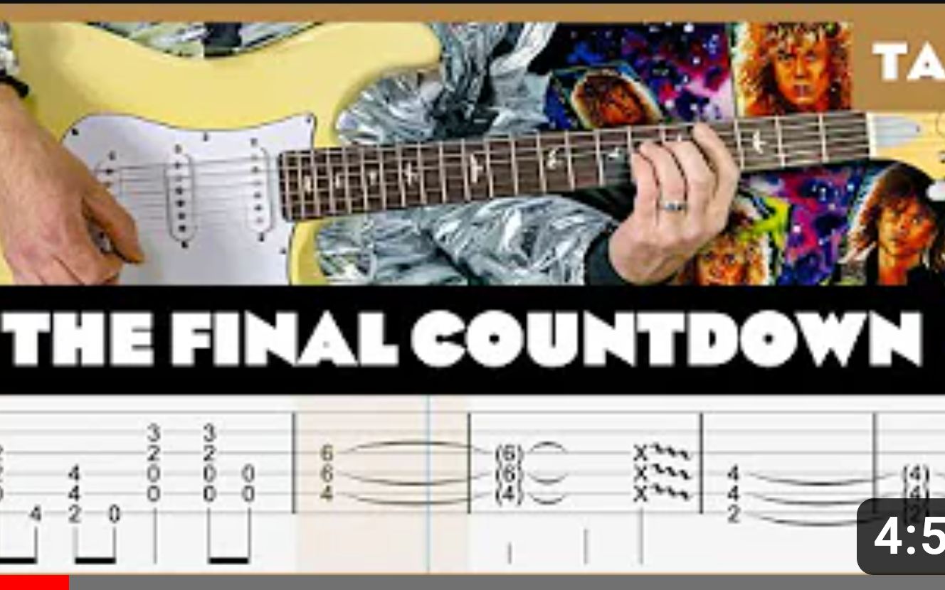 [图]【吉他谱】听！赌神来了！经典旋律 Europe - The Final Countdown