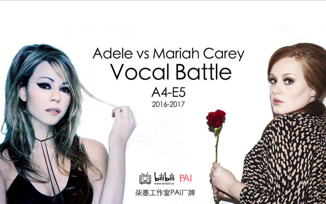 [图]【欧美灵魂天后较量】Adele VS Mariah Carey-Vocal Battle之现场音域(A4-E5)对比