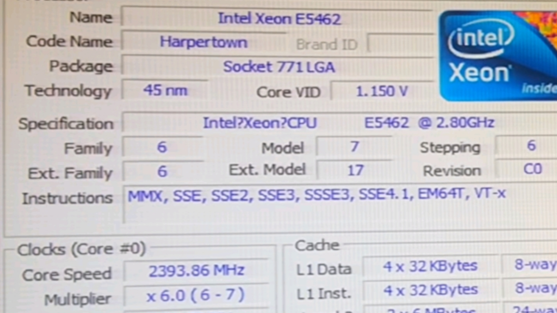 !双路处理器~INTEL XEON E5462*2双路处理器默频状态下性能参数和CPUZ测试得分!感谢粉丝 “R星硬件实验室”提供测试视频!哔哩哔哩bilibili