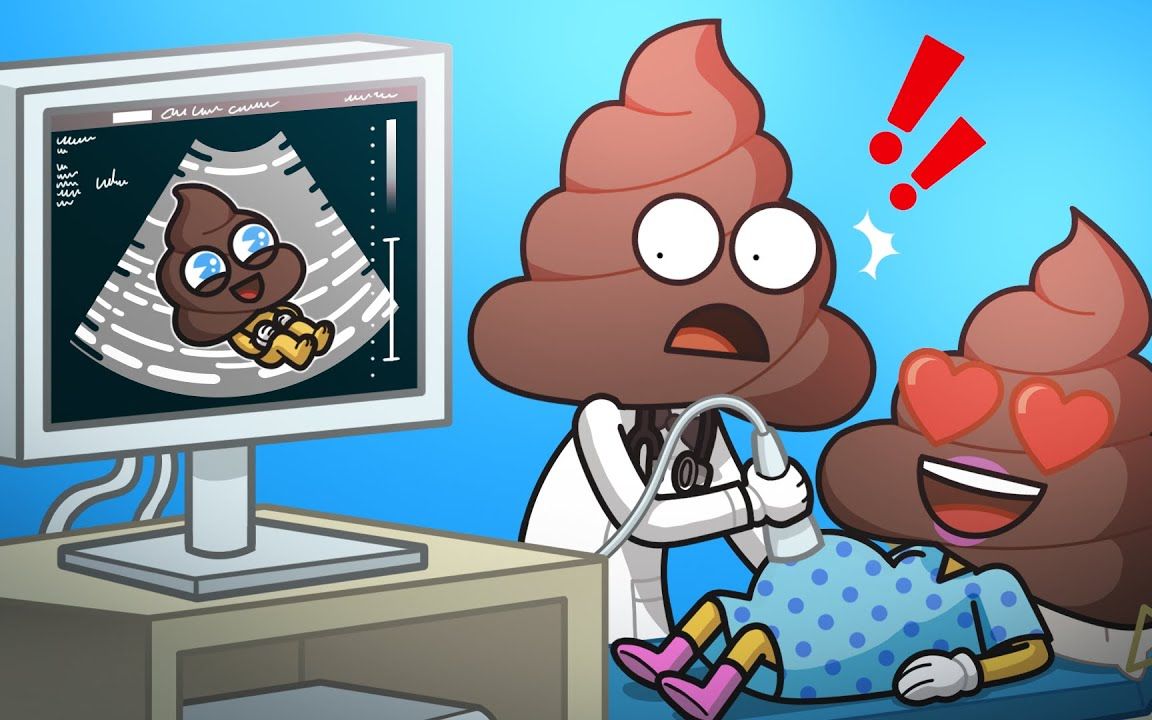 搞笑动画: 大便头要生孩子了,便便先生阴差阳错被误会成医生