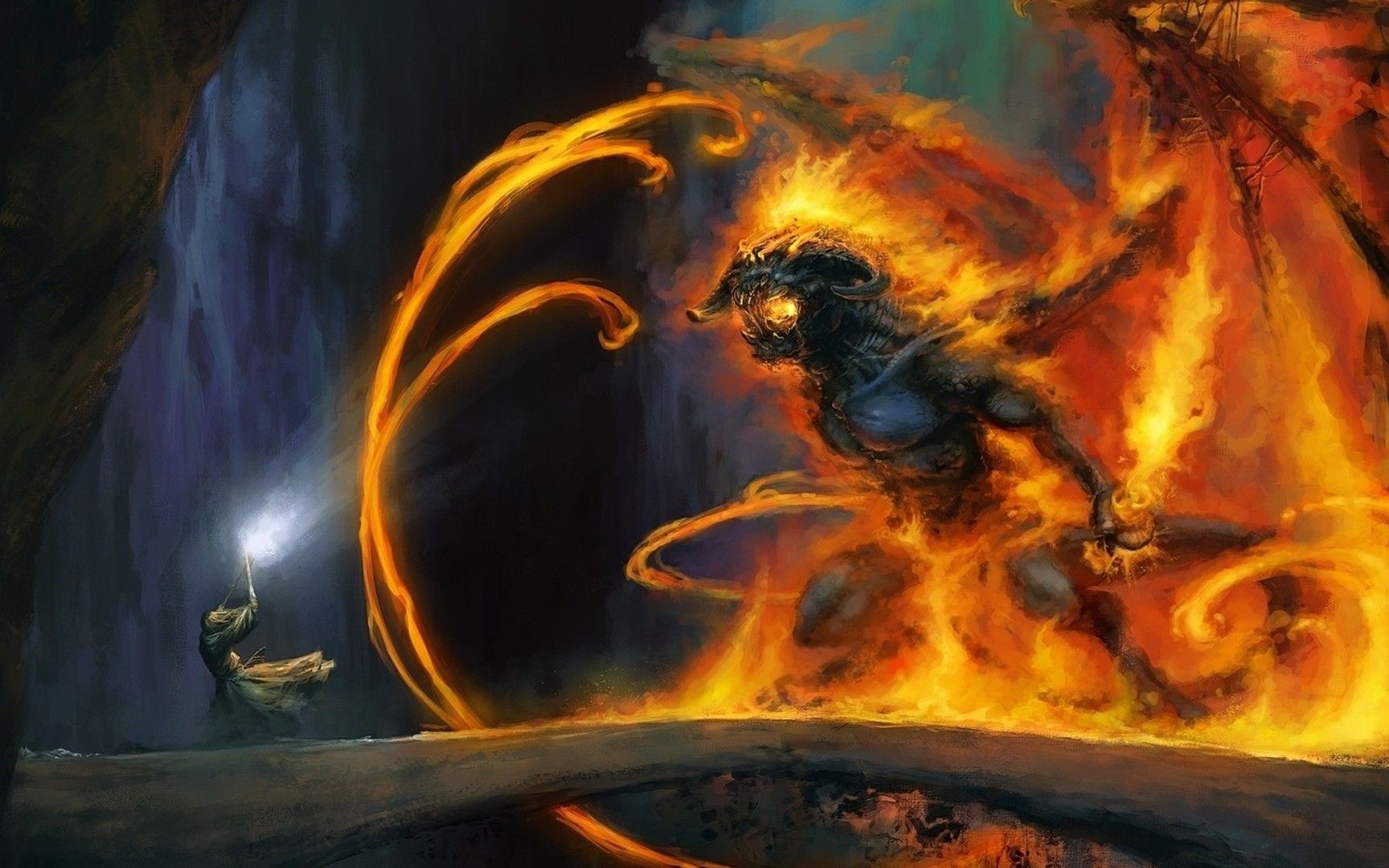 4k高清 | 甘道夫 vs 炎魔balrog