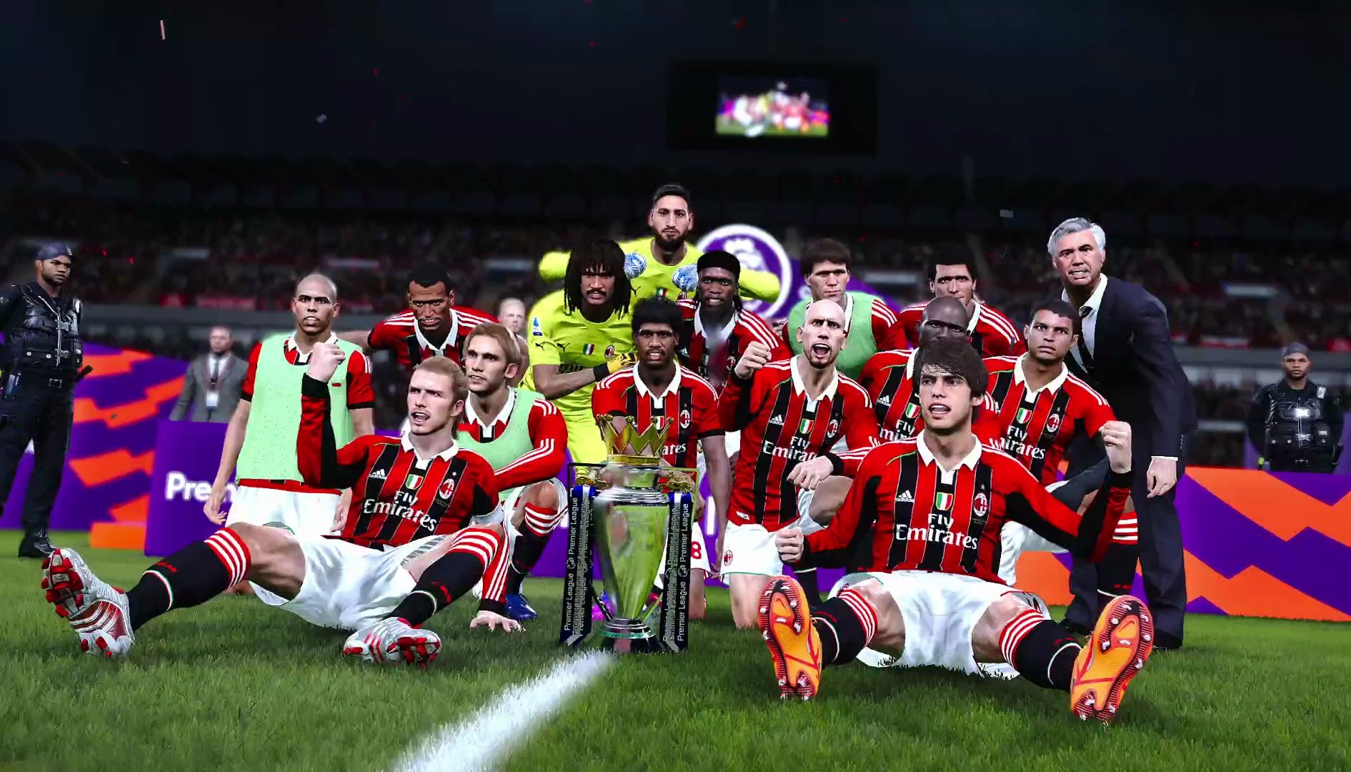 pes2021群星闪耀大补大师联赛传奇难度26-27赛季联赛第29轮ac米兰4:2