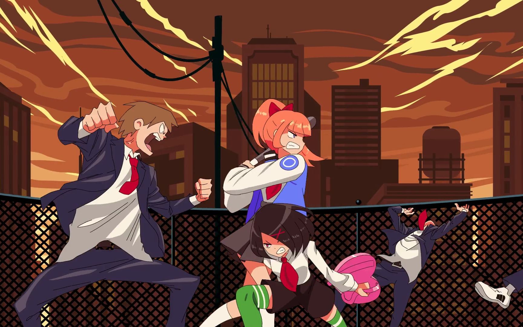 热血少女京子美纱子困难难度无伤boss战大全