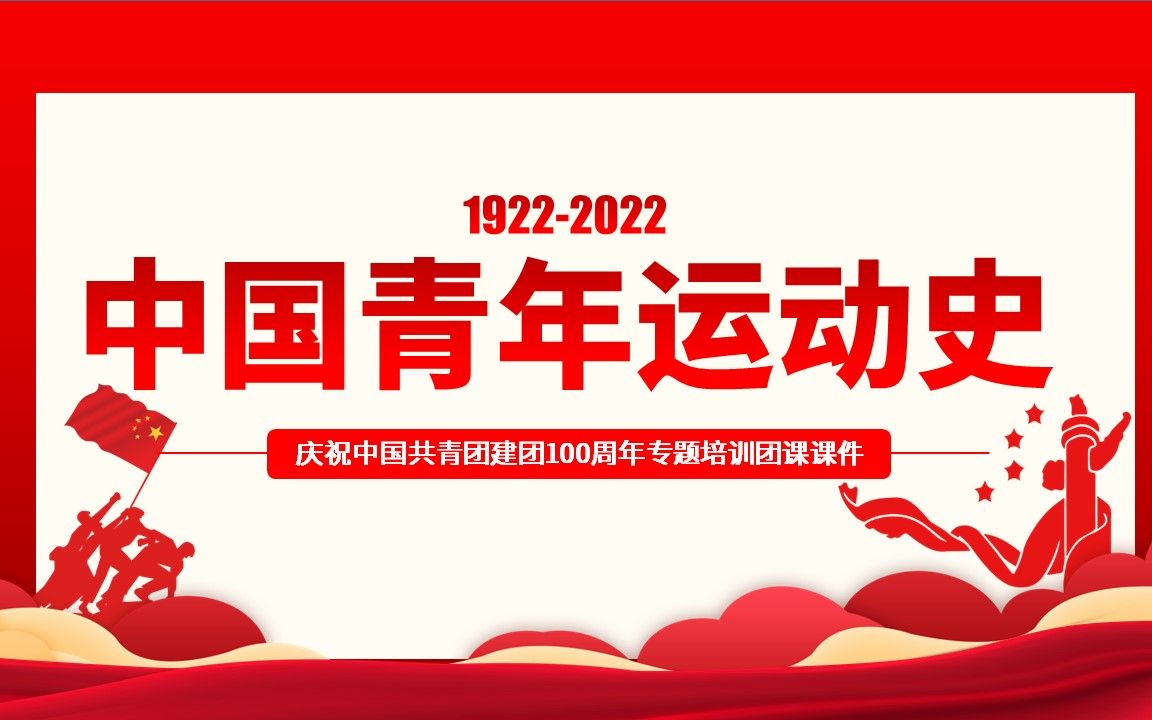 中国青年运动史精美大气风五四以来党领导下的青年运动的光辉历程专题团课PPT哔哩哔哩bilibili