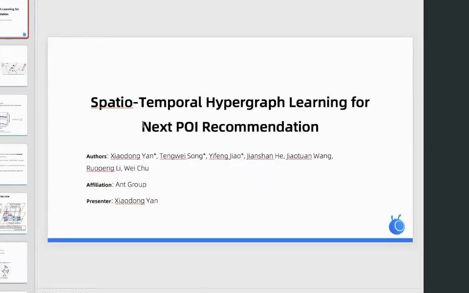 LOGS 2023/07/01期 || 蚂蚁图学习与知识图谱团队晏晓东:超图在Next POI任务上的应用哔哩哔哩bilibili
