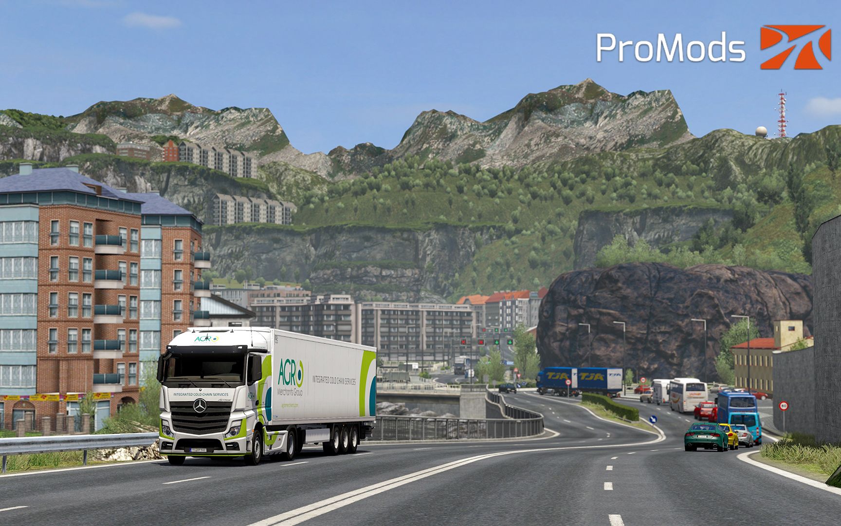 欧洲卡车模拟2 #313:AgroMerchants公司涂装 探索风景优美的安道尔 | Euro Truck Simulator 2哔哩哔哩bilibili