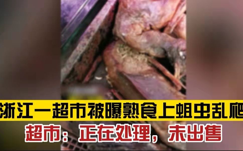 不忍直视!浙江一生鲜超市被曝熟食上一窝蛆虫乱爬,超市:当时正在处理,未出售哔哩哔哩bilibili