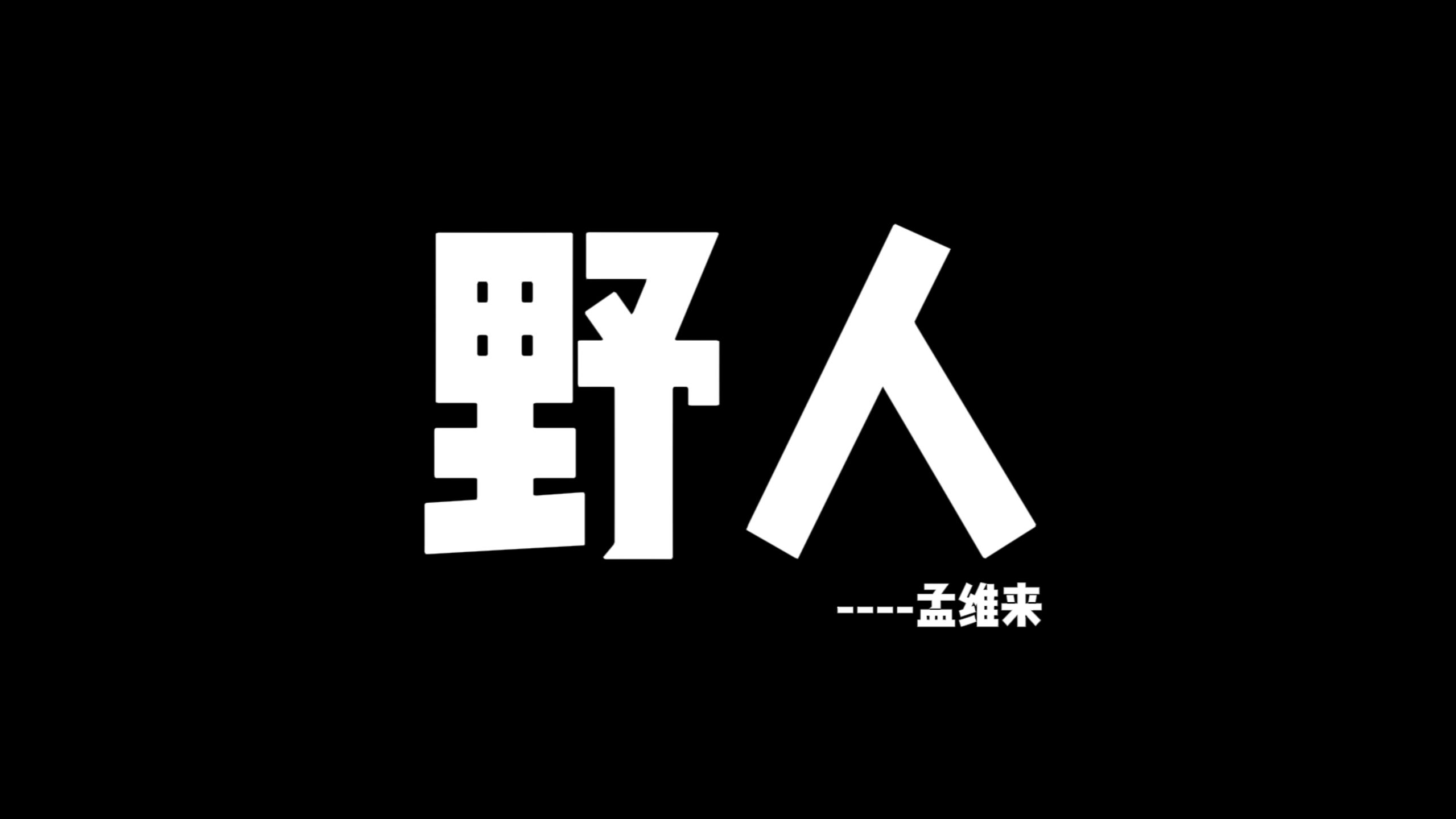 动态歌词排版►野人 孟维来哔哩哔哩bilibili