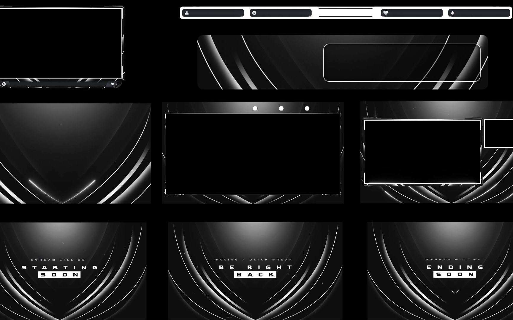 obs studio主播twitch直播动态模板转场游戏模板高端套餐背景定制#45