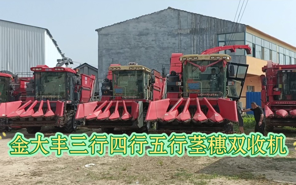 二手金大丰三行茎穗双收机四行茎穗兼收玉米收割机五行金大丰农机