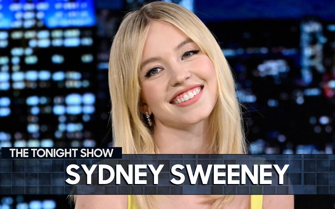 【CC字幕】甜妹Sydney Sweeney上肥伦秀回应亢奋第二季的梗图meme![Jimmy Fallon show全程]哔哩哔哩bilibili