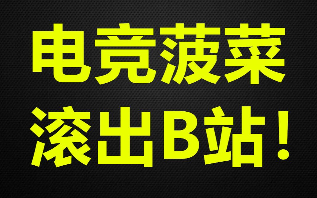 作为电竞“营销号”,我拒绝了三倍月收入的“商业合作”哔哩哔哩bilibili