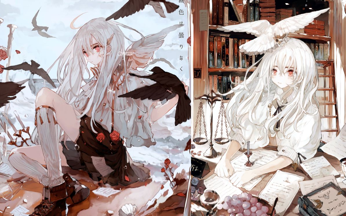旧都なぎ ,日本手绘画师,以风格迥异的少女插画出名_哔哩哔哩_bili