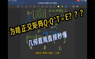 Download Video: 正交矩阵与其转置之积的几何直观