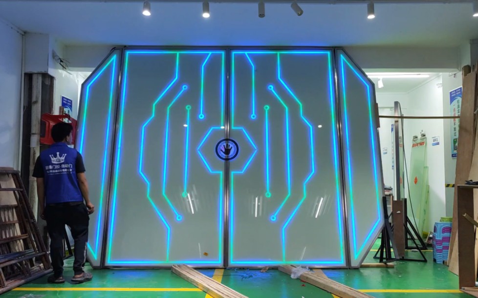 浙江博物馆掌纹门网红门科技门手掌门