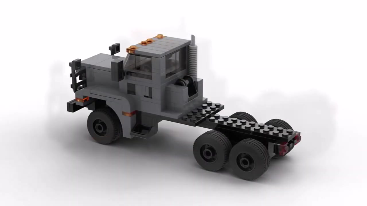 乐高moc教程 freightliner m916a1绞盘车 拼搭指南