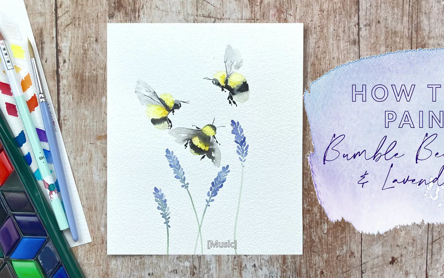 水彩蜜蜂教学