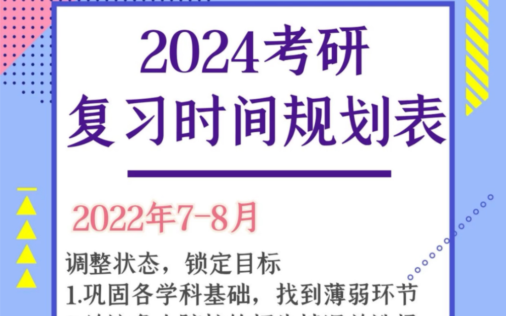 [图]2024考研复习时间规划表