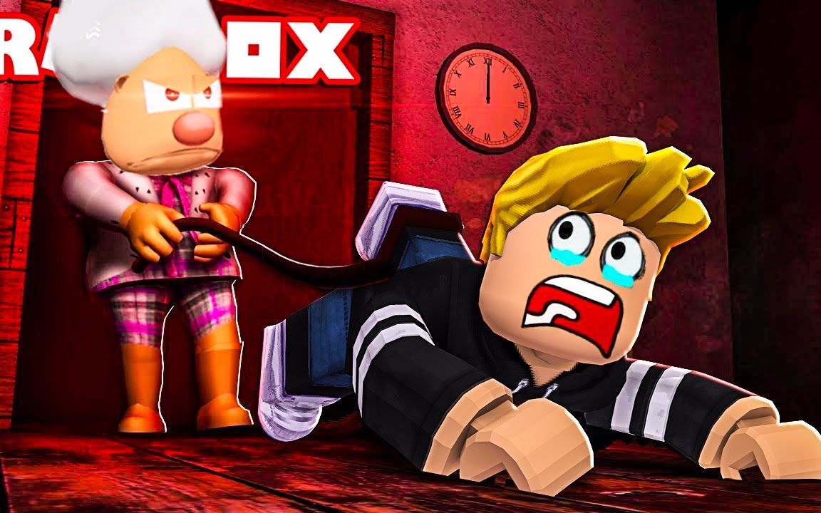 roblox逃离奶奶故事模拟器:午夜12点奶奶突然发疯了!面面解说