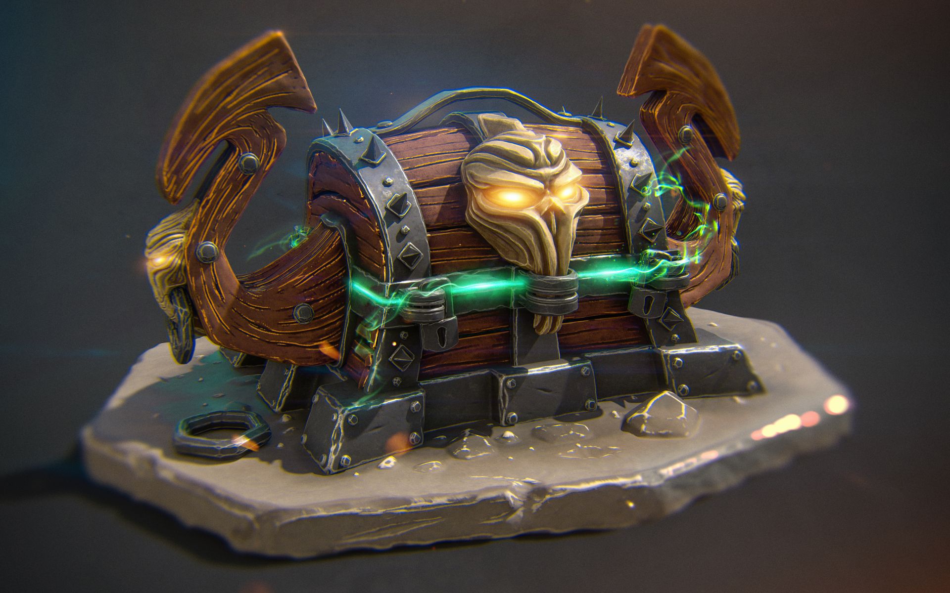 maya游戏道具模型制作--宝箱