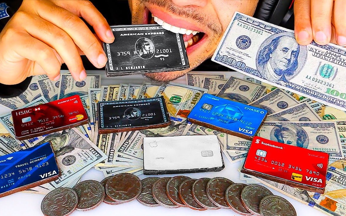 76 可食用信用卡,美钞,硬币 & 食音咀嚼音 | 国外创意助眠吃播杰瑞