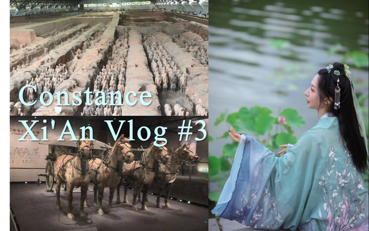 西安Vlog#3 秦始皇兵马俑 铜车马馆 自带汉服体验 陕拾叁冰酪 茶话弄梅占摇红哔哩哔哩bilibili