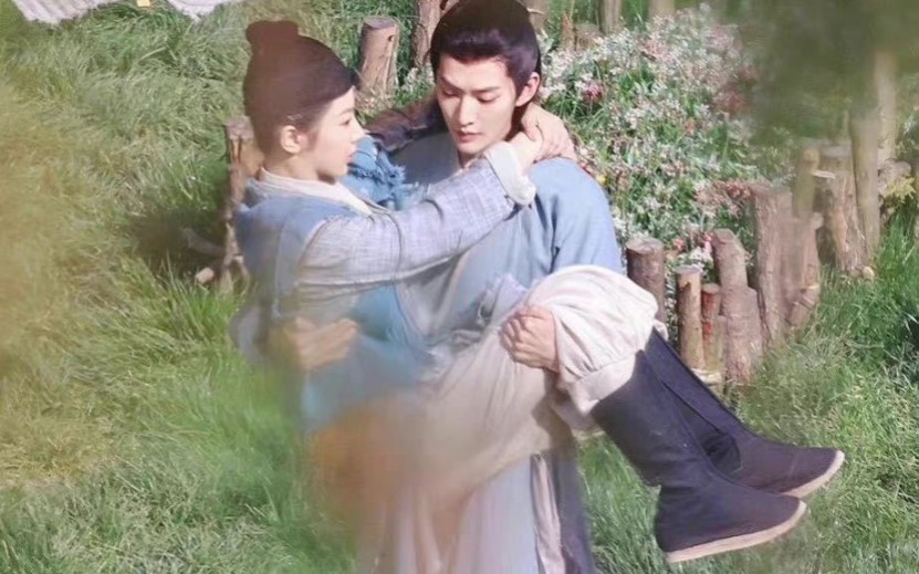 电视剧长相思 杨紫邓为(夭璟)公主抱 片场谈笑